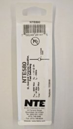 NTE580 Gen Purpose Si Rectifier, Fast Recovery, 600V, 3A, 150NS