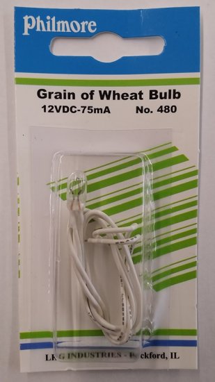 12V (75mA) Grain Of Wheat Lamp 8-3/4" Leads (Incandescent)