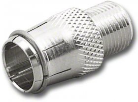 F Jack to F Plug Push-On Adapter