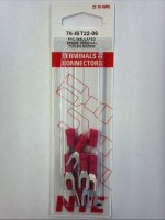 Fork/Spade Insulated Vinyl (PVC) 22-18Awg #6 Stud (10Pk)