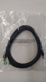 10Ft Black USB 2.0 A Male to A Male 28/24AWG Cable (Gold)