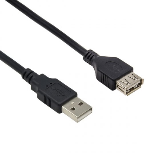 15Ft A M/F USB2.0 Extension Cable - Black