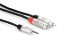 3Ft Pro Stereo Breakout REAN 3.5mm TRS to Dual RCA