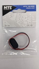 9V Battery Snap (Shielded) Plastic, 5.9" Leads on End