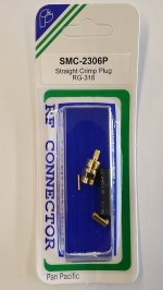 SMC Plug 3-Piece Crimp-On RG-174/U RG-316/U