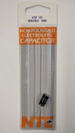 47uf 16V Non-Polar Radial Lead Electrolytic Capacitor