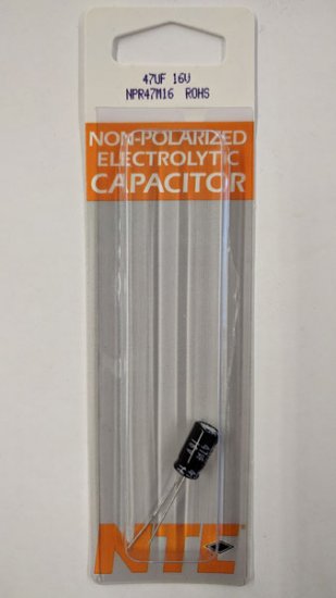 47uf 16V Non-Polar Radial Lead Electrolytic Capacitor