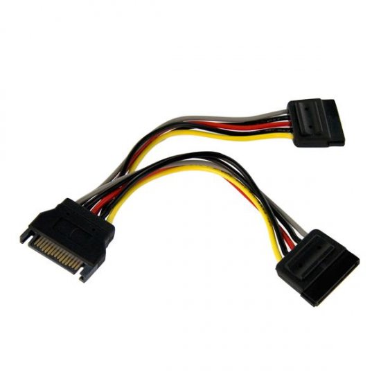 6in SATA Power Y Splitter Cable Adapter - M/F