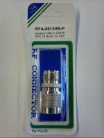 UHF Jack (SO-239) 16 Notch to N Plug Adapter