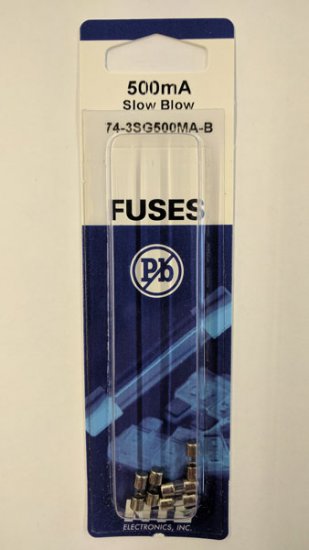 0.5 Amp Micro Cartridge Fuse (5Pk) Slow Blow 3.6x10mm