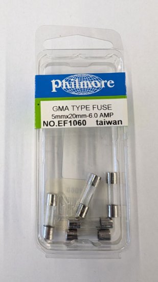 6 Amp (GMA) Glass Fuse (5Pk) Fast Acting 5x20mm