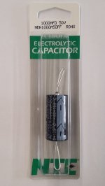 1,000uf 50V Axial Lead Electrolytic Capacitor