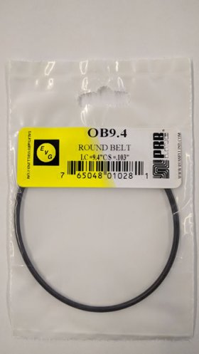 OB9.4 Round Rubber Belt 9.4" IC, .103" Cross Section