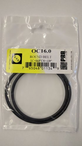 OC16.0 Round Rubber Belt 16.0" IC, .139" Cross Section