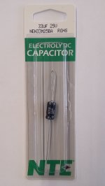 33uf 25V Axial Lead Electrolytic Capacitor