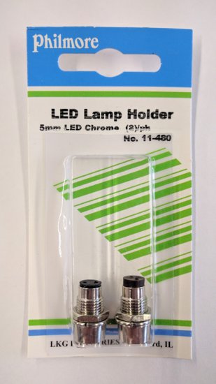 5mm Chrome LED Holder (2Pk)