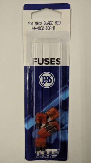 10 Amp Red (ATR) Micro2-Blade Fuse 32V (5Pk)