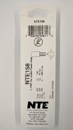 NTE158 Transistor PNP Germanium (1Pk) 32V IC=1A TO-1 Aud Pwr Amp