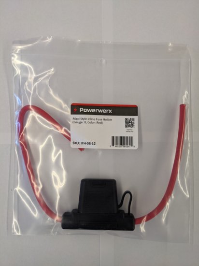 Maxi Style Inline Fuse Holder (Gauge: 8, Color: Red)