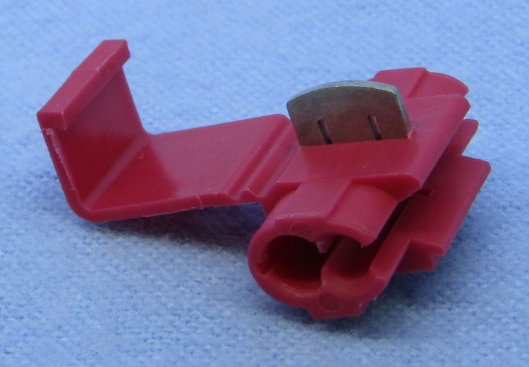 Wire Tap Splice Connector 22-18Awg Red (8Pk)