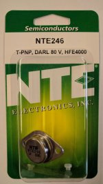 NTE246 T-PNP, Si, Darlington Power Amp (Compl to NTE245)