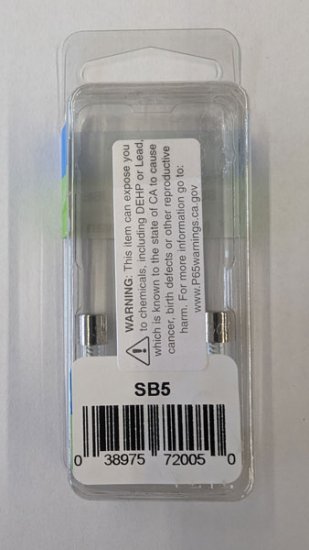 5 Amp (MDL) Glass Fuse (2Pk) Slow Blow 1/4"x1-1/4"