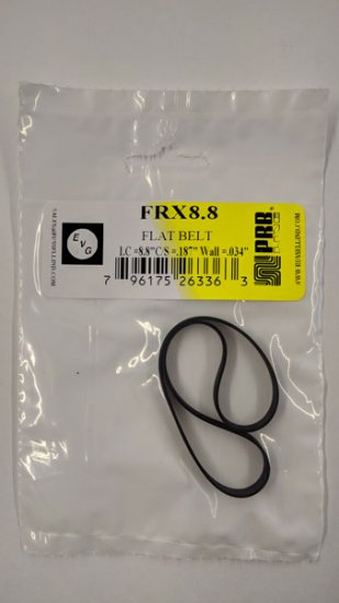FRX8.8 Flat Rubber Belt 8.8\" IC, .187\" CS, .034\" Wall Thickness