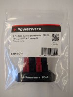 4 Position Power Distribution Block for 15/30/45A Powerpoles