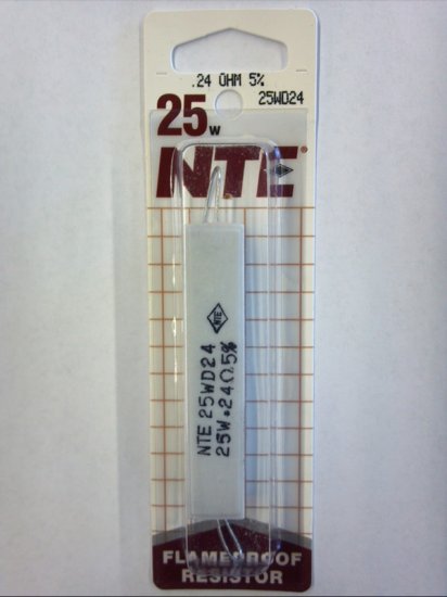 0.24 Ohm 25W Cermet Power Wirewound Resistor 5% Tolerance