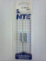 0.43 Ohm 5W Cerment Power Wirewound Resistor (2Pk) 5% Tolerance