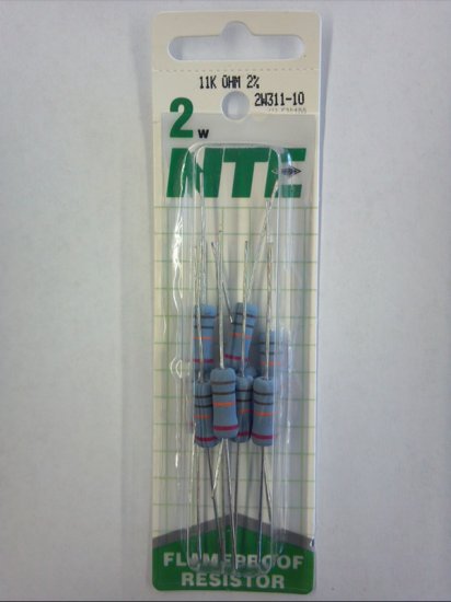 11K Ohm 2 Watt Metal Oxide Film Resistor (10Pk) 2% Tolerance