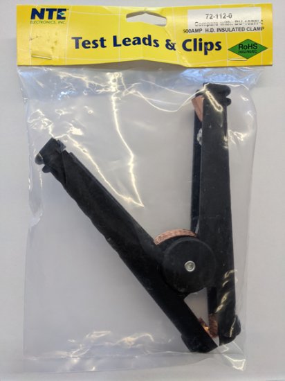 Fully Insulated 500A Heavy Duty Clamp Black