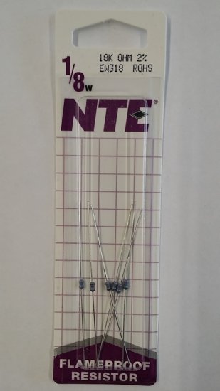 18K Ohm, 1/8W, 2% Metal Film Flameproof Resistor (6Pk)