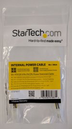 8in ATX12V 4 Pin P4 CPU Power Extension Cable - M/F