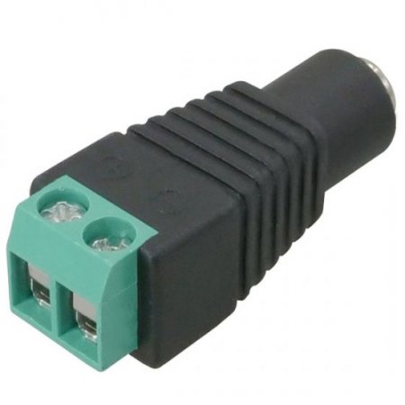 DC Socket (Power Female 2.1 / 5.5mm) to 2-Pin Terminal Adapter