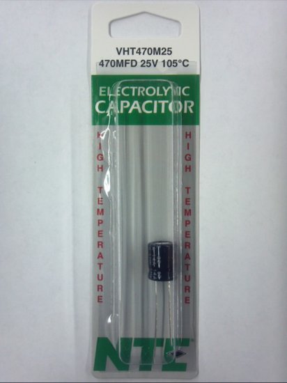 470uf 25V 105°C Radial Lead Electrolytic Capacitor