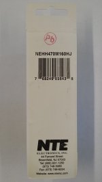 470uf 160V Axial Lead Electrolytic Capacitor