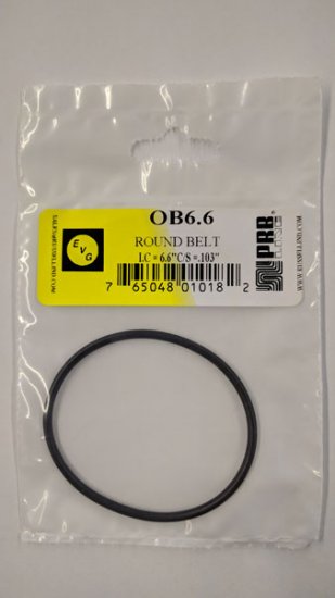 OB6.6 Round Rubber Belt 6.6\" IC, .103\" Cross Section