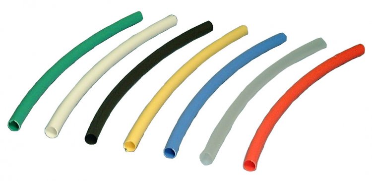 1/16\" Heatshrink Assorted 7 Colors, 6\", 10 Pieces, 2:1 Ratio