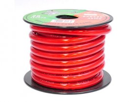 25Ft Red/Clear 4Awg Stranded Hookup Wire