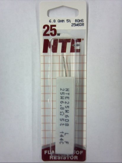 6.8 Ohm 25W Cermet Power Wirewound Resistor 5% Tolerance