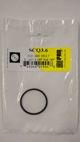 SCQ3.6 Square Belt 3.6" IC, .059" CS, .059" Wall Thickness