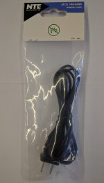 Fan Cord 45°, 48" Long, 2 Prong AC Plug