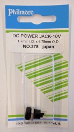 Size C 4.75/1.7mm Coaxial DC Power Jack Panel Mount Plastic