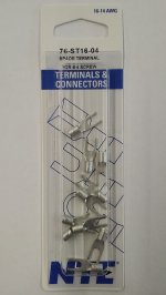 Fork/Spade Terminal Non-Insulated 16-14Awg #4 Stud (10Pk)