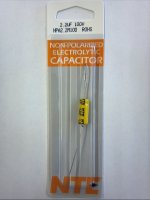 2.2uf 100V Non-Polar Axial Lead Electrolytic Capacitor