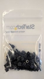 6-32, 5/16in Long Black Metal Computer Case Thumbscrew Pkg of 50