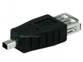 USB 2.0 A Female/Mini 4 pin (B4) Male Adapter