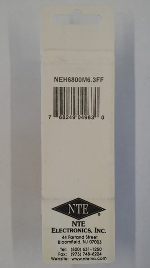6,800uf 6.3V Axial Lead Electrolytic Capacitor