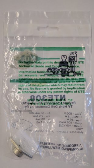 NTE308 Rev Cond Thyristor (ITR) TV Horiz Defl Commutating Switch